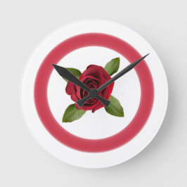 Rood rode rode acrylwand ronde klok