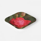 Rood, rode roze papieren bordje (Gebogen)