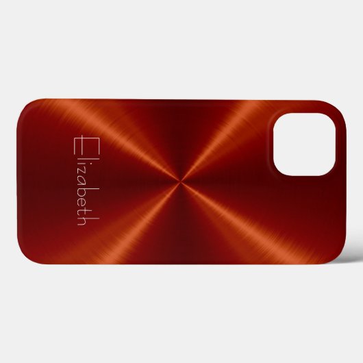 Rood roestvrij staal Case-Mate iPhone case (Achterkant (horizontaal))