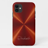 Rood roestvrij staal Case-Mate iPhone case (Achterkant)