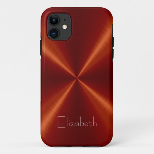 Rood roestvrij staal Case-Mate iPhone case (Achterkant)