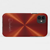 Rood roestvrij staal Case-Mate iPhone case (Achterkant (horizontaal))