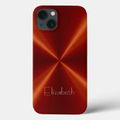 Rood roestvrij staal Case-Mate iPhone case (Achterkant)