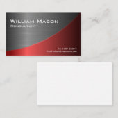 Rood roestvrij staal, gebogen, Visitekaartje (Voorkant / Achterkant)