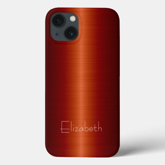 Rood roestvrij staal metaal Case-Mate iPhone case (Achterkant)