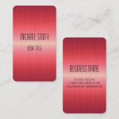 Rood roestvrij staal visitekaartje (Voorkant / Achterkant)
