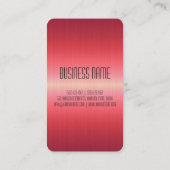 Rood roestvrij staal visitekaartje (Achterkant)