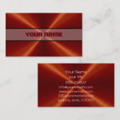 Rood roestvrij staal visitekaartje (Voorkant / Achterkant)