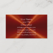 Rood roestvrij staal visitekaartje (Achterkant)