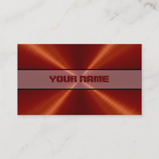 Rood roestvrij staal visitekaartje (Voorkant)