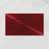 Rood roestvrij staal visitekaartje (Achterkant)