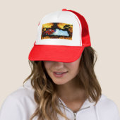 Rood roken Doorslammer sleeperende auto Trucker Pet (In situ)