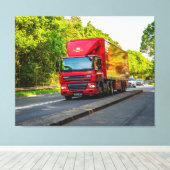 Rood rollen door Hereford Canvas Afdruk (Insitu (Houten vloer))