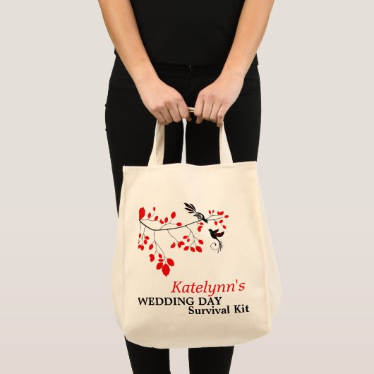 Rood Romance bruiloft Overlevingsdag Kit Bag Tote Bag (Voorkant (product))