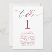 Rood Romantisch feestnummer Kaart (Voorkant)