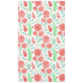 Rood rond bloemen groen blad patroon tafelkleed (Voorkant)