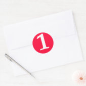 Rood Rond douanenummer Sticker (Envelop)