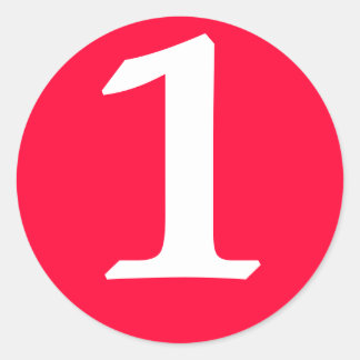 Rood Rond douanenummer Sticker