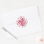 Rood Rond Pepermunt Snoep Ronde Sticker (Envelop)