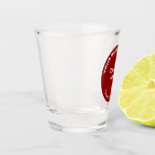 Rood Rond Zakelijk Merk op Schot Glas (Links)