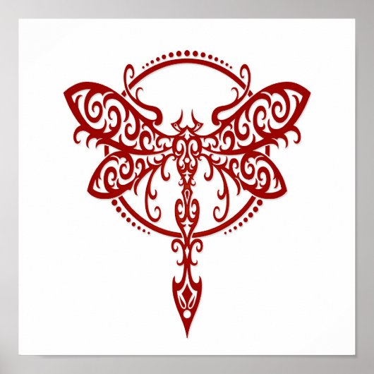 Rood ronddraaien op wit poster (Voorkant)