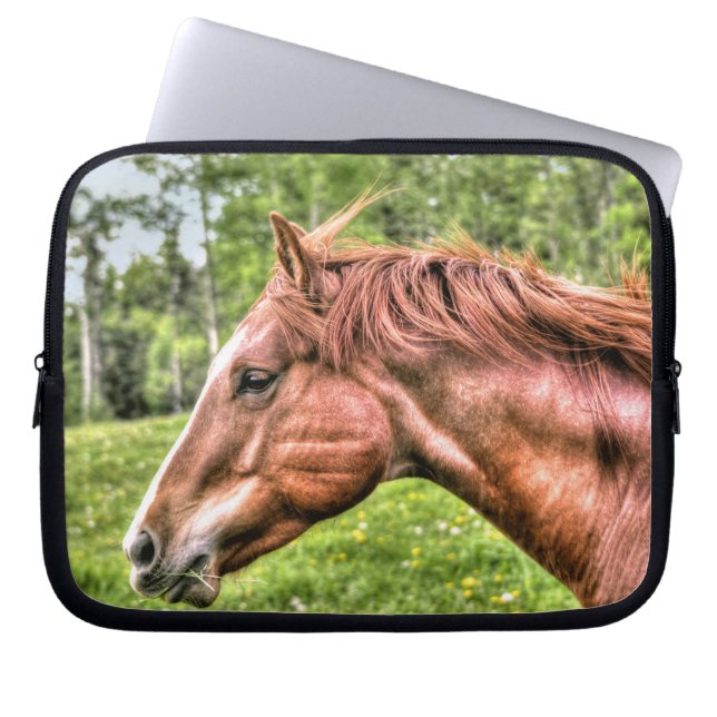 Rood ronddraaiend portret met ronddraaiende rode d laptop sleeve (Voorkant)