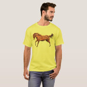 Rood ronddraaiende rode dun-paarden die kantelen s t-shirt (Voorkant volledig)