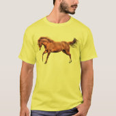 Rood ronddraaiende rode dun-paarden die kantelen s t-shirt (Voorkant)