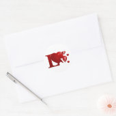 Rood Ronde Sticker (Envelop)