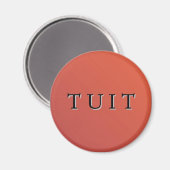 Rood Ronde Tuit Magnet (Voorkant / Achterkant)