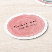 Rood-ronde Waterverf Onderzetter (Gebogen)