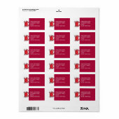 Rood rood krab etiket (Full Sheet)