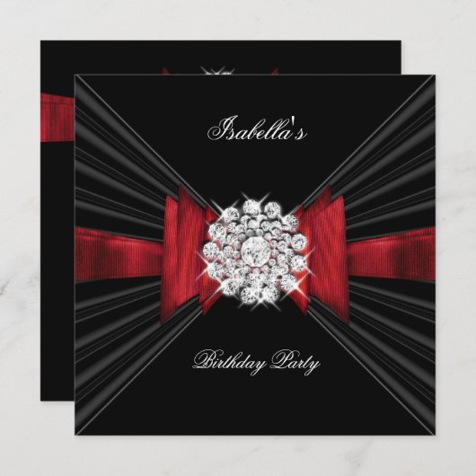 Rood Rood Rood Rood Rood Rood Rood Bow Kaart (Voorkant / Achterkant)