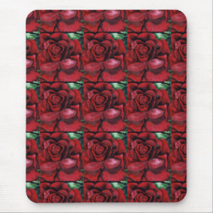 "Rood, rood, Roos" Floral Mousepad Muismat