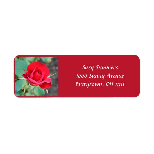 Rood rood Roze Adres Etiket (Voorkant)