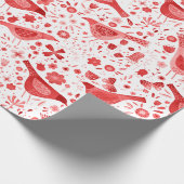 Rood Rood Waterverf Cadeaupapier (Hoek)