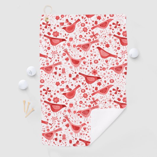 Rood Rood Waterverf Golfhanddoek (Insitu)