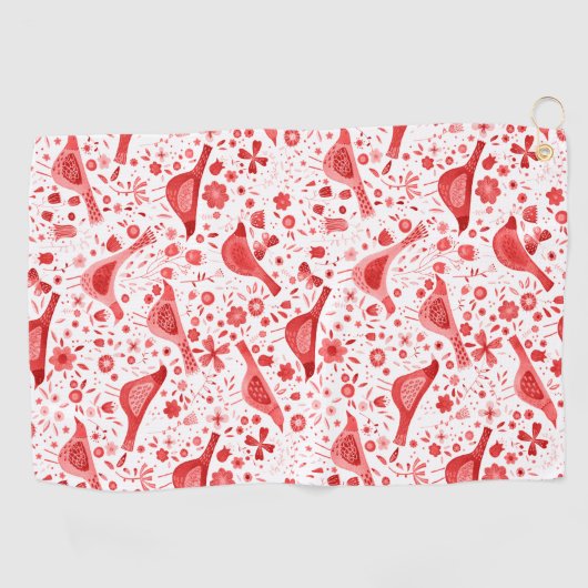 Rood Rood Waterverf Golfhanddoek (Horizontaal)