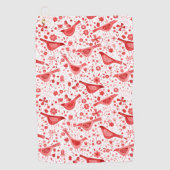 Rood Rood Waterverf Golfhanddoek (Voorkant)