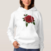 Rood roodbloem hoodie (Voorkant)