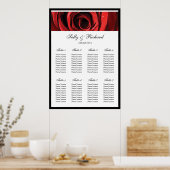 Rood roodbruine tafel poster (Keuken)