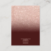 Rood roodgoudglitterjuwelen visitekaartje (Achterkant)