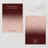 Rood roodgoudglitterjuwelen visitekaartje (Voorkant / Achterkant)