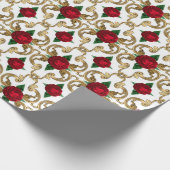  rood roodpatroon cadeaupapier (Hoek)