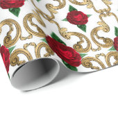 rood roodpatroon cadeaupapier (Rol Hoek)