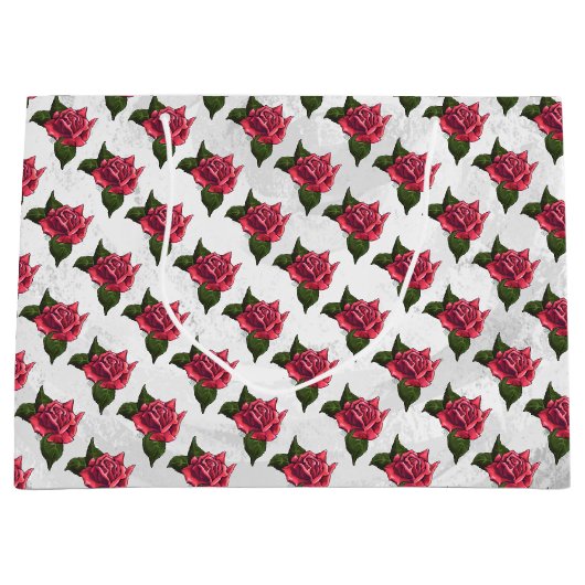 rood roodpatroon groot cadeauzakje (Voorkant)