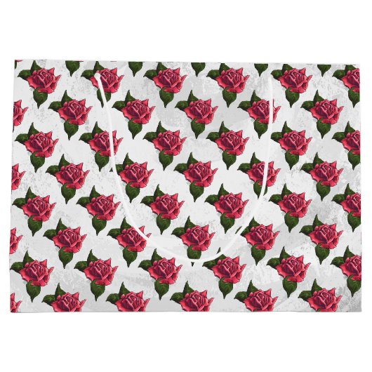  rood roodpatroon groot cadeauzakje (Achterkant)