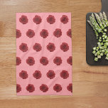 Rood roodrooster naadloos patroon op keukenhanddoe theedoek<br><div class="desc">Naadloos patroon van rode rozenbloem,  bedrukt op keukenhanddoek. Keukenhanddoeken voor bloemenontwerp,  voor de liefhebbers van bloemen of natuur.</div>