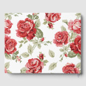 Rood roodroze florale afdruk gastenboek (Achterkant)