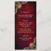 Rood roodroze kerst in het menu Weddenschap (Voorkant)